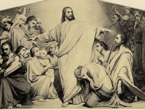 France Ary Scheffer Painting Christus Remunerator Old CDV photo Goupil 1870