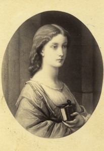 France Adolphe Jourdan Painting Marguerite Old CDV photo Goupil 1870