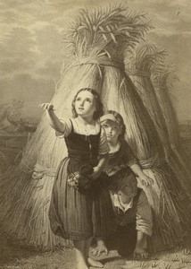 France Anonymous Painting After the Shower Old CDV photo Dusacq 1870