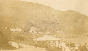 France Monaco Jardins panorama ancienne Photo Anonymous CDV 1870
