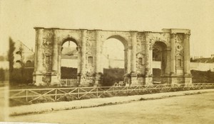 France Reims Porte de Mars Gate Old CDV photo Anonymous 1870