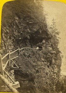 France Alpes Galerie de Tête Noire ancienne Photo Anonymous CDV 1870