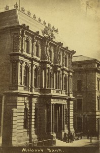 Canada Quebec Montreal Molson's Bank Old CDV photo Boisseau 1867