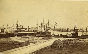 United Kingdom South Wales? harbor Old CDV photo Anonymous 1870
