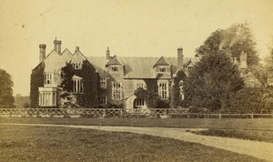 Loseley Park Manor House near Guildford Surrey Back old CDV photo 1870