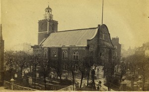 United Kingdom Kensington St Mary Abbots Church Old CDV photo Saunders 1860's
