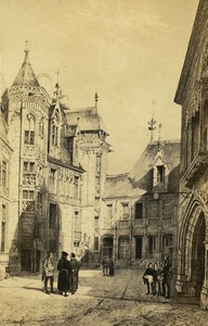 France Bourges Jacques Cœur House Old CDV photo 1870