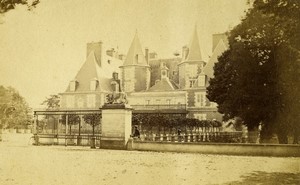 France Vichy Randon castle Old CDV photo Couton 1870