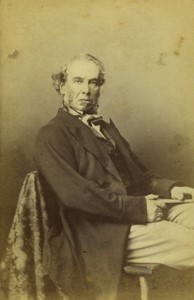 Royaume Uni Londres Hommme Serieux Portrait ancienne Photo CDV Faulkner 1880