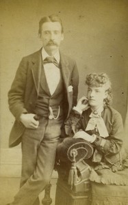 United Kingdom London Couple Portrait Old CDV photo A.G. Taylor 1880