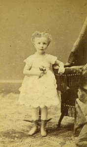 Allemagne Aix la Chapelle Aachen enfant fillette ancienne Photo CDV Kampf 1873 #1