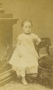 Allemagne Aix la Chapelle Aachen enfant fillette ancienne Photo CDV Kampf 1873 #2