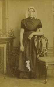 Hollande Middelburg Femme Portrait ancienne Photo CDV Hiemstra 1880