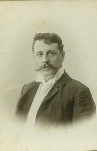 Switzerland Baden Man portrait Old CDV photo Zipser 1900