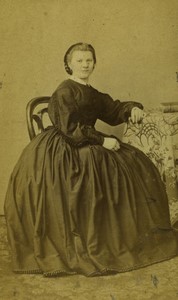 Belgium Brussels Woman Portrait Old CDV photo Billotte 1860's