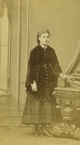Belgium Brussels Woman Portrait Old CDV photo Delabarre 1870