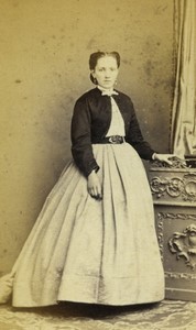 Belgium Brussels Woman Portrait Old CDV photo De Saedeler 1870
