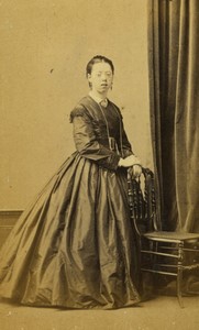 Belgium Brussels Woman Portrait Old CDV photo Dupont 1870
