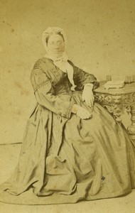 Belgique Bruxelles Femme Portrait ancienne Photo CDV Gaillard 1870