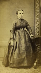 Belgique Bruxelles Femme Portrait ancienne Photo CDV Bidoit 1870