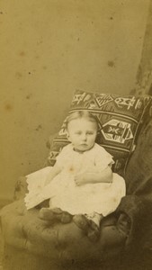 Belgium Brussels Baby Toddler Portrait Old CDV photo Getaz 1870's