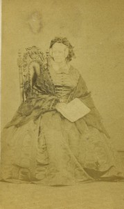 Belgium Liege Woman Portrait Old CDV photo Damry 1860's