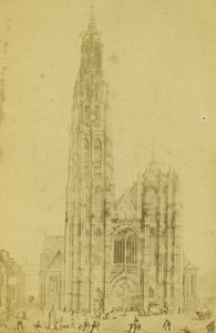 Belgium Antwerp Cathedral of Our Lady Old CDV photo Tessaro 1870