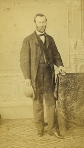 Belgique Anvers Hommme Portrait ancienne Photo CDV Delehaye & Sluyts 1870's