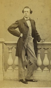 Belgium Antwerp Man Portrait Old CDV photo Blanche 1860's #1