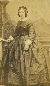 Belgium Antwerp Woman Portrait Old CDV photo Blanche 1860's #1