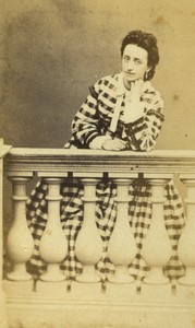 Belgium Antwerp Woman Portrait Old CDV photo Blanche 1860's #2