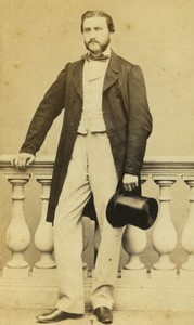 Belgium Antwerp Man Portrait Old CDV photo Blanche 1860's #2