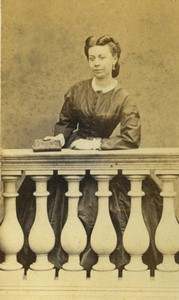 Belgium Antwerp Woman Portrait Old CDV photo Blanche 1860's #3