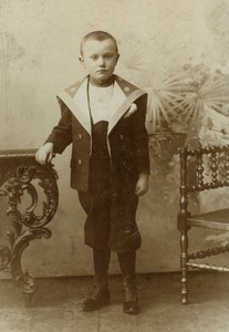 Belgique Anvers Enfant Garconnet en costume de Marin ancienne Photo CDV Beff 1900