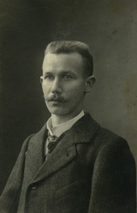 Belgium Antwerp Man Portrait Moustache Old CDV photo Ferd. Buyle 1900