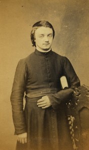 France Paris Young Priest Portrait Religion Old CDV photo Pierre Petit 1870 #2