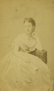 France Paris Woman Victorian Fashion Old CDV photo Berne-Bellecour Helios 1870#1