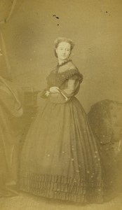France Paris Woman Victorian Fashion Old CDV photo Berne-Bellecour Helios 1870#2