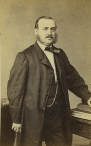 France Paris Elegant Man Sideburns Old CDV photo Franck 1870