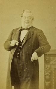 France Paris Happy Man Neckbeard Old CDV photo Franck 1870