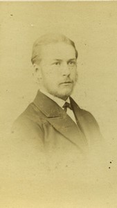 France Paris Bearded Man Portrait Old CDV photo Franck 1870