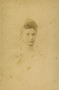 France Paris Young Woman Portrait Old CDV photo Camus 1890