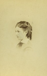 France Paris Girl Child Portrait Old CDV photo H. Laurent 1870 #1