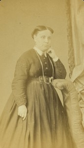 France Paris Femme Portrait Mode Second Empire ancienne Photo CDV Dagron 1860's