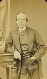 France Paris Homme Elegant Mode Second Empire ancienne Photo CDV Dagron 1860's