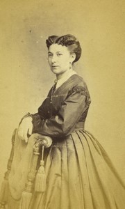 France Paris Woman Portrait Victorian Fashion Old CDV photo Pierson 1860's