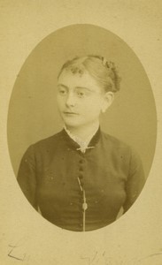 France Paris Young Woman Portrait Old CDV photo Tiffereau 1880
