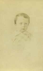 France Paris Toddler Boy Portrait Old CDV photo Badié 1870