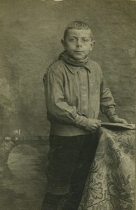 France Paris Child Boy Portrait Old CDV photo Lucas Bedart 1900