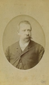 France Paris Homme Moustachu Portrait Louis Armagnac ancienne Photo CDV Callot 1890